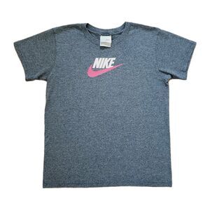 Vintage Y2k Nike Silver Tag Center Check Women's T-Shirt Gray Size Med